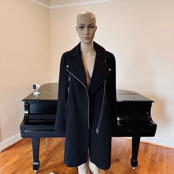 NWT Zara Rare Luxe Chic Classic Winter Cozy Minimalist Black Moto